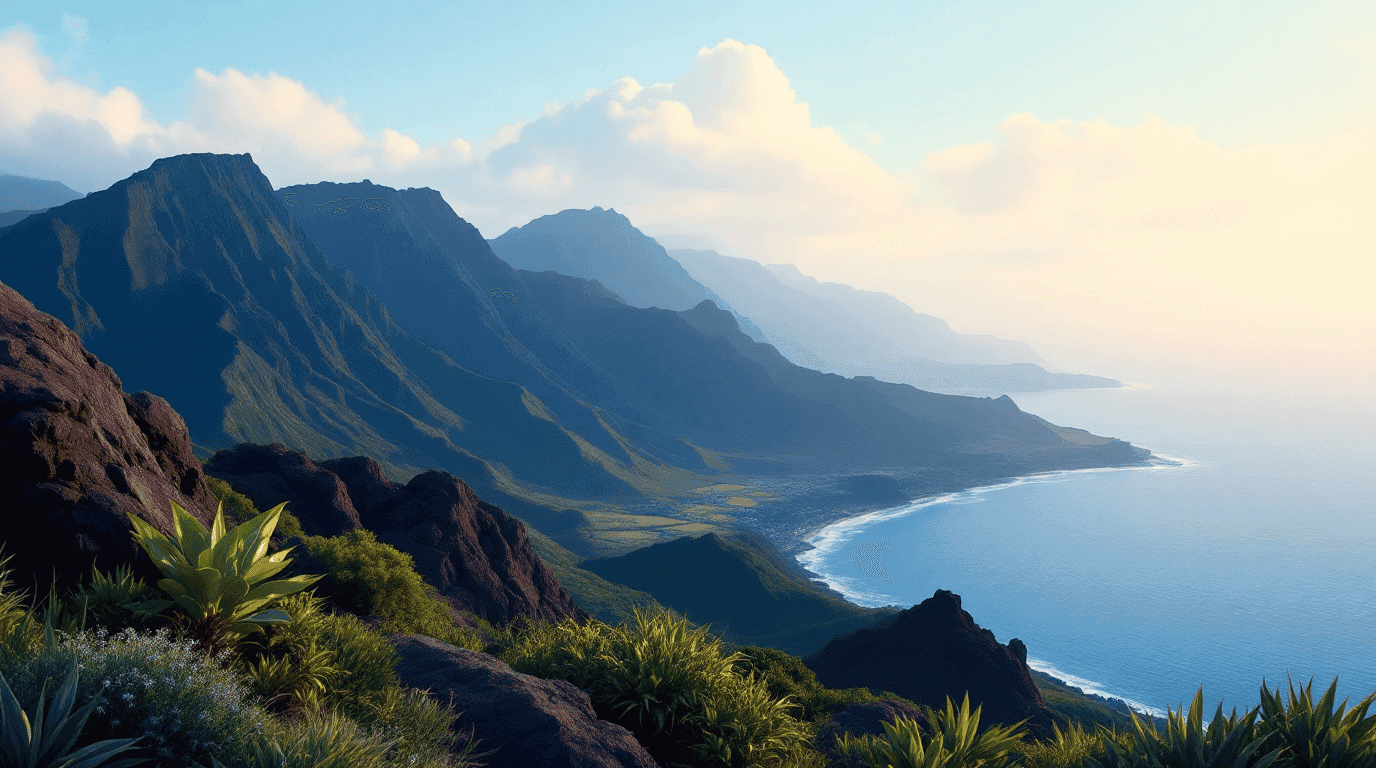 Hawaii landmark illustration