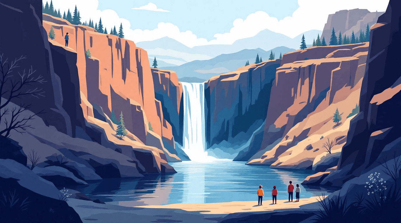 Idaho landmark illustration