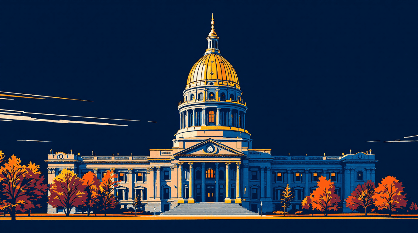 Iowa landmark illustration