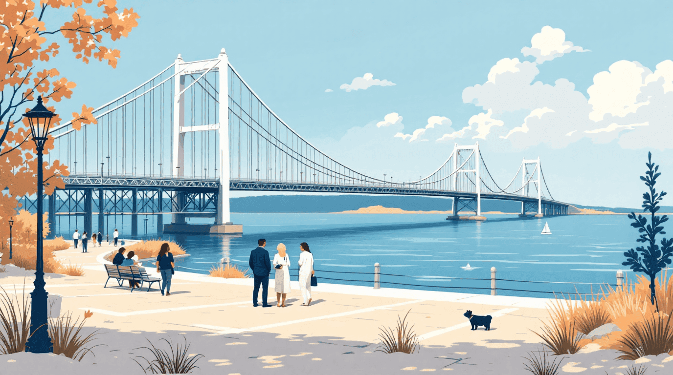 Michigan landmark illustration