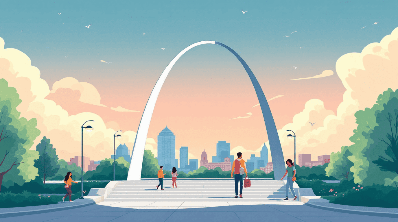 Missouri landmark illustration