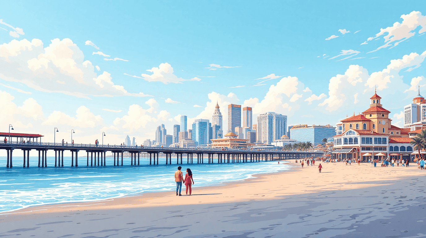 New Jersey landmark illustration