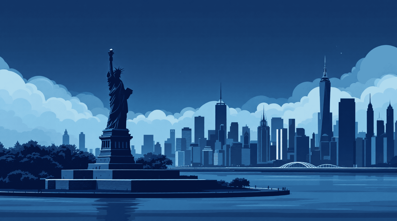 New York landmark illustration