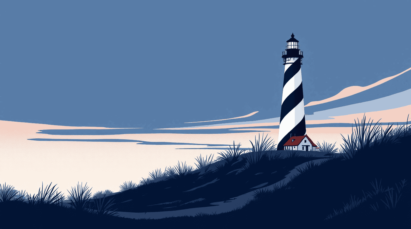 North Carolina landmark illustration