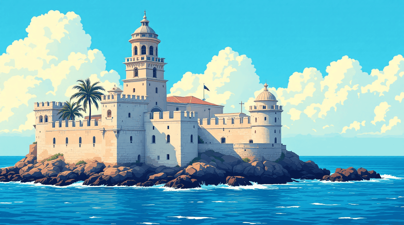 Puerto Rico landmark illustration