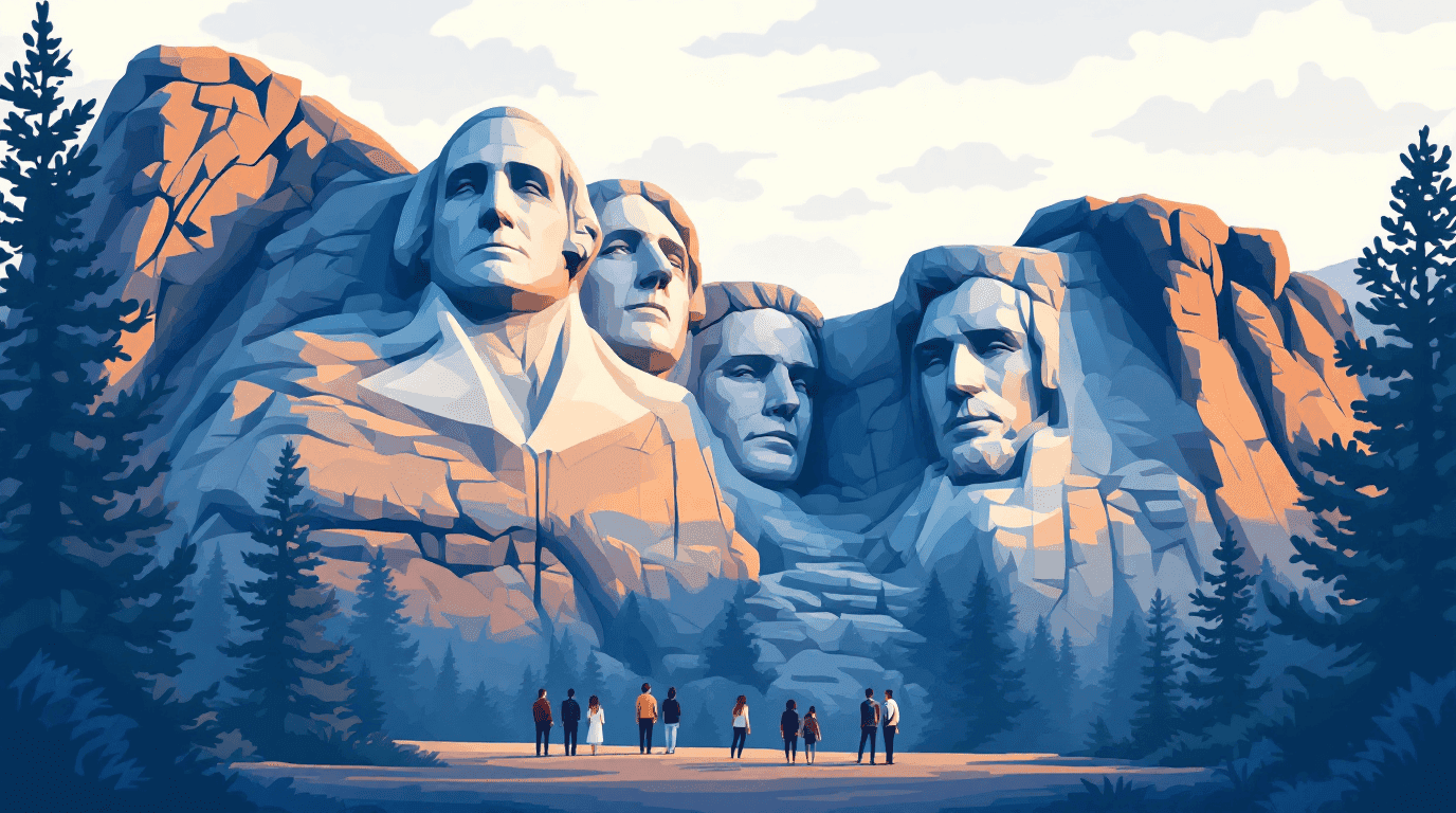 South Dakota landmark illustration