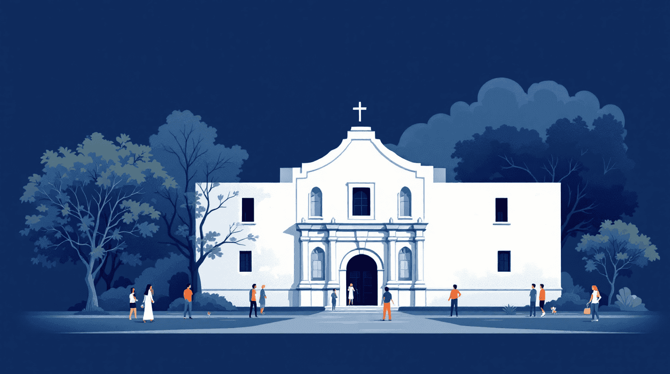 Texas landmark illustration