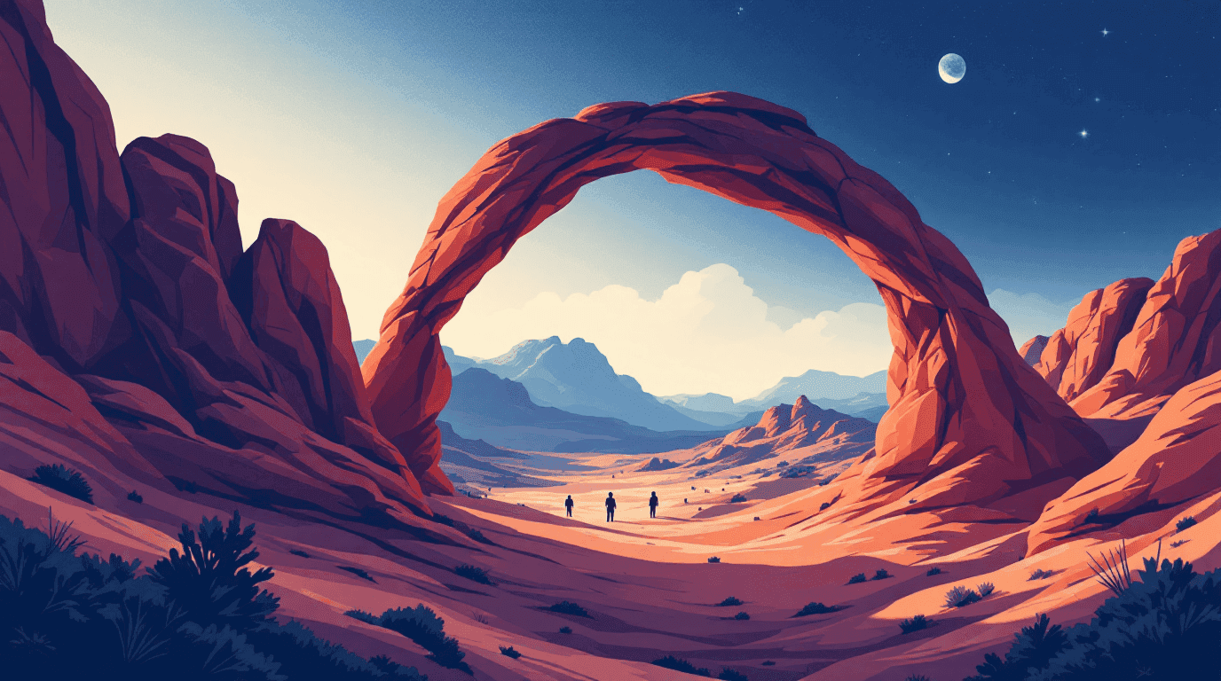 Utah landmark illustration