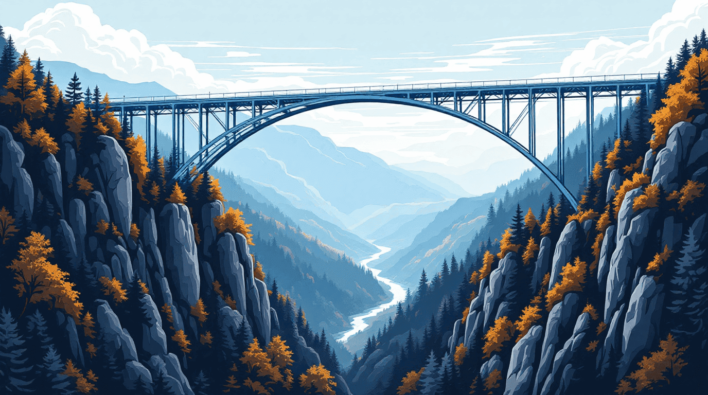 West Virginia landmark illustration